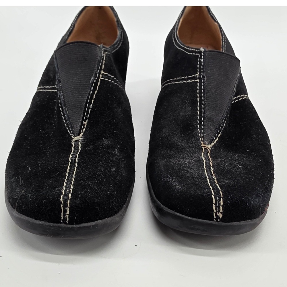 Naturalizer Armon 3 Loafers Black Nubuck Leather Wedge Slip On Shoes 7 M Comfort - Picture 3 of 10